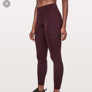 Purple full length leggings